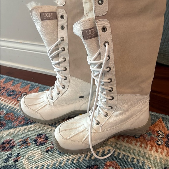 UGG Tall Adirondack Leather and Sheepskin Winter Boots. - Picture 1 of 4